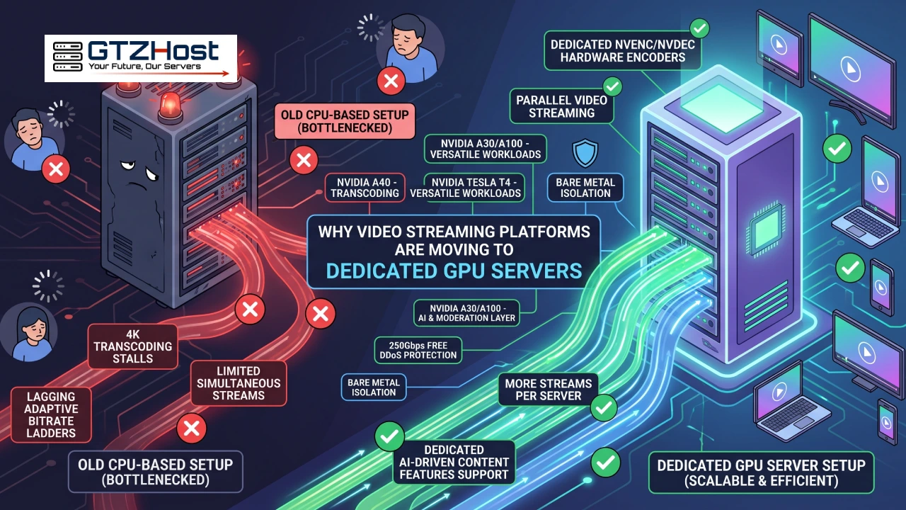 Dedicated GPU Servers for Video Streaming